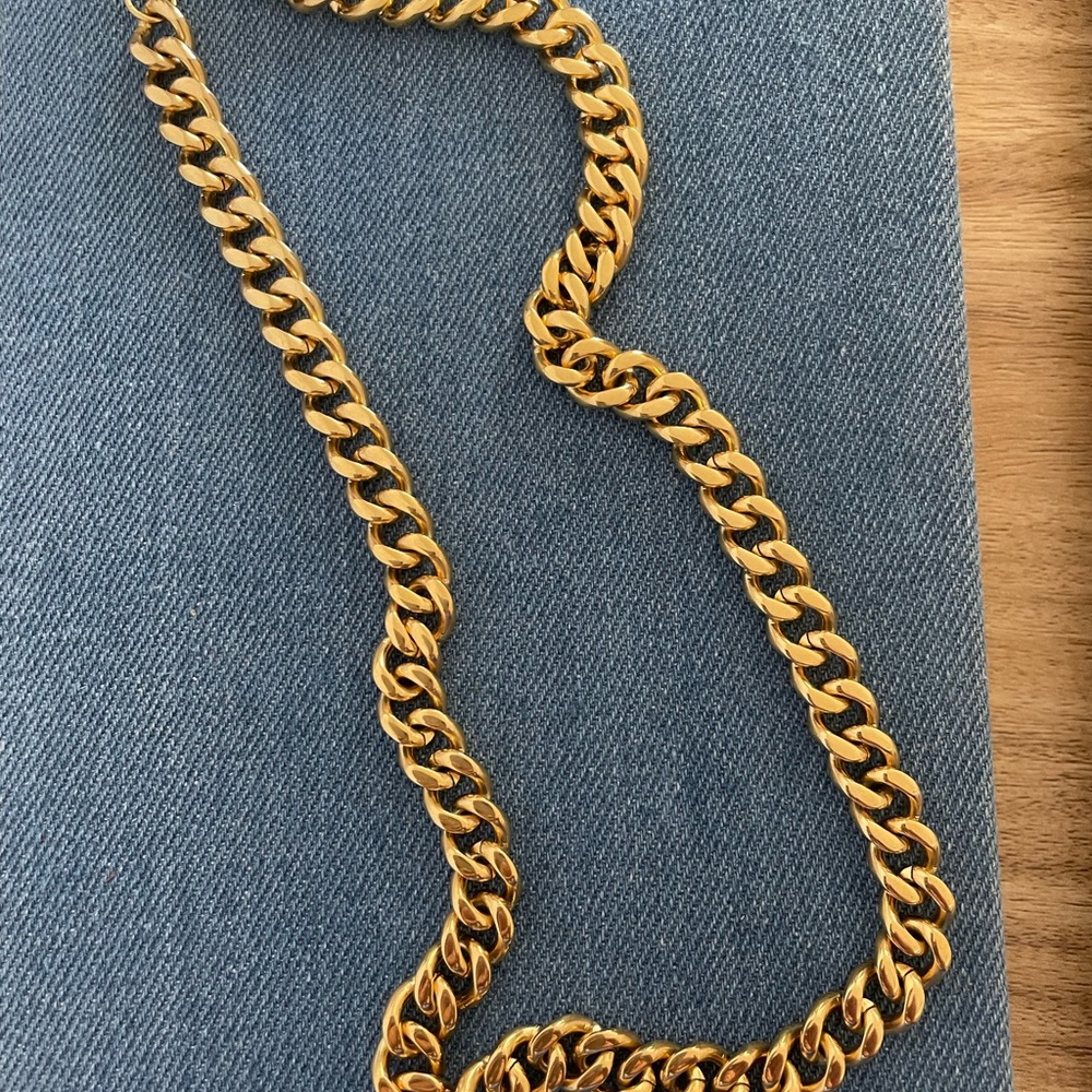 Gold Plated Stainless Steel Necklace Cuban Link